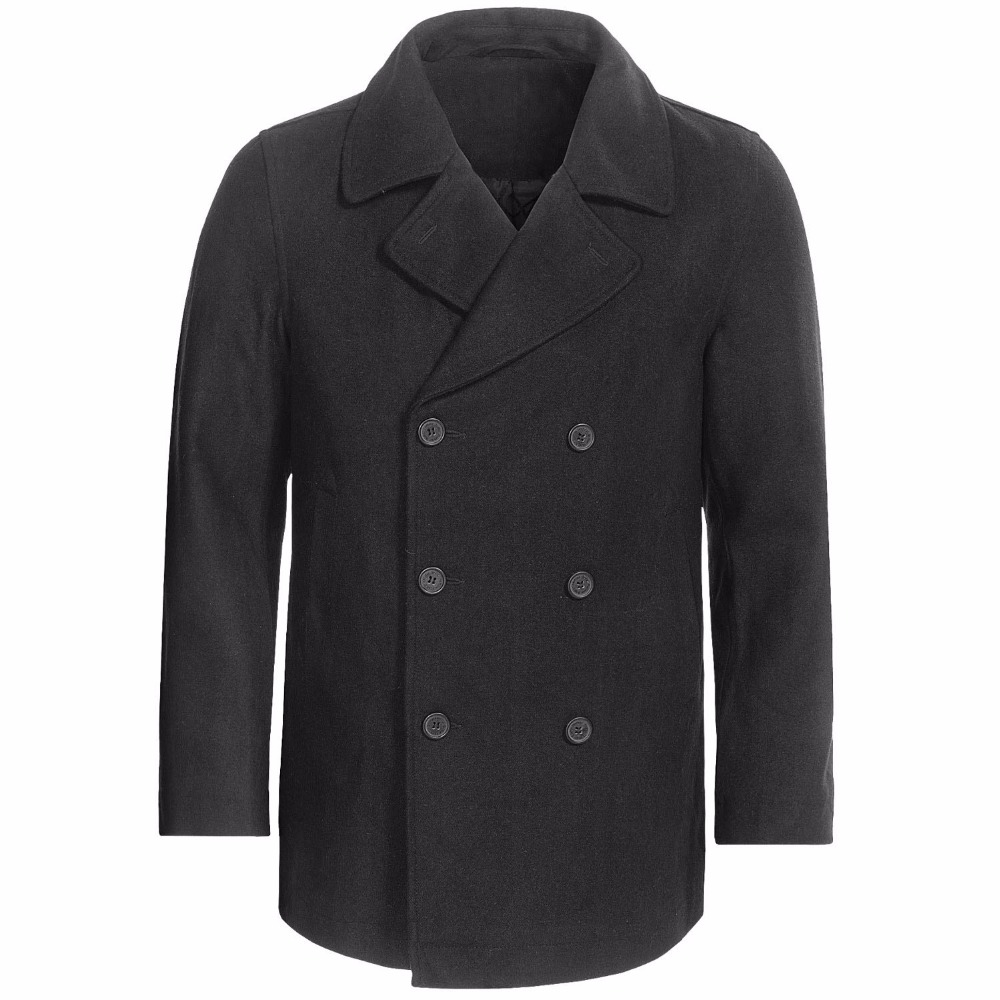 مخصص الفحم رمادي البازلاء معطف - مراجعة Wool Coat Peacoat وسعره