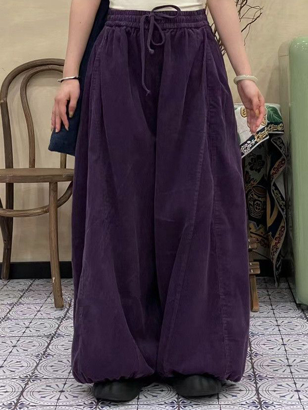 بنطلون نسائي واسع الساق بخصر م - مراجعة Corduroy Pant Warm وسعره