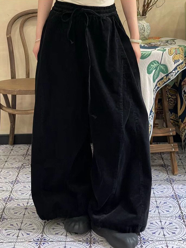 بنطلون نسائي واسع الساق بخصر م - مراجعة Corduroy Pant Warm وسعره