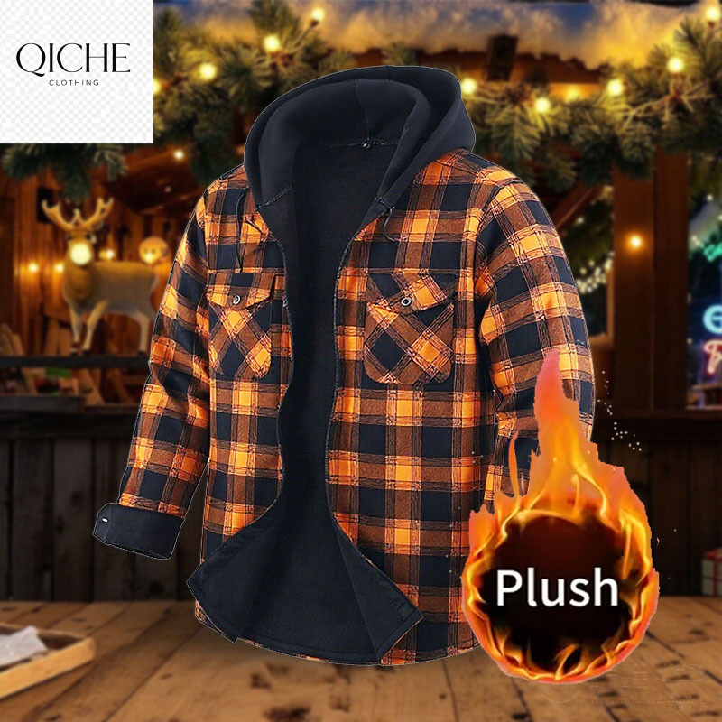 قميص QICHE من الفلانيل السميك  - مراجعة Flannel Shirt Lined وسعره