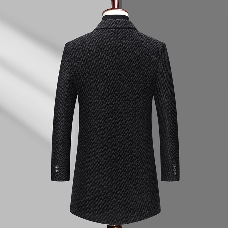 معطف طويل الرجال سترة صوف رجال - مراجعة Wool Coat Peacoat وسعره