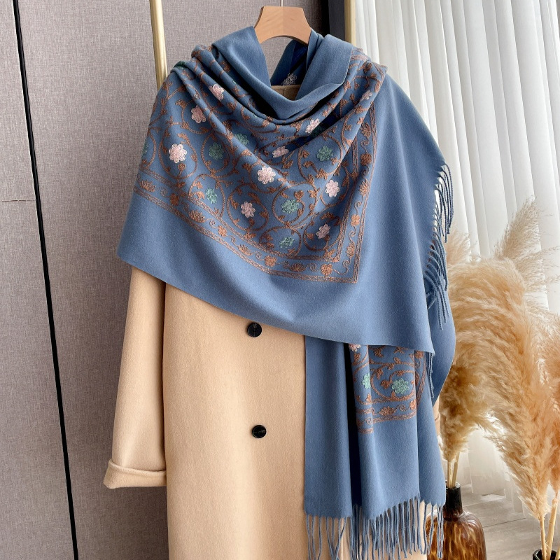وشاح كشمير مطرز جديد لعام 2025 - مراجعة Cashmere Pashmina Wrap وسعره