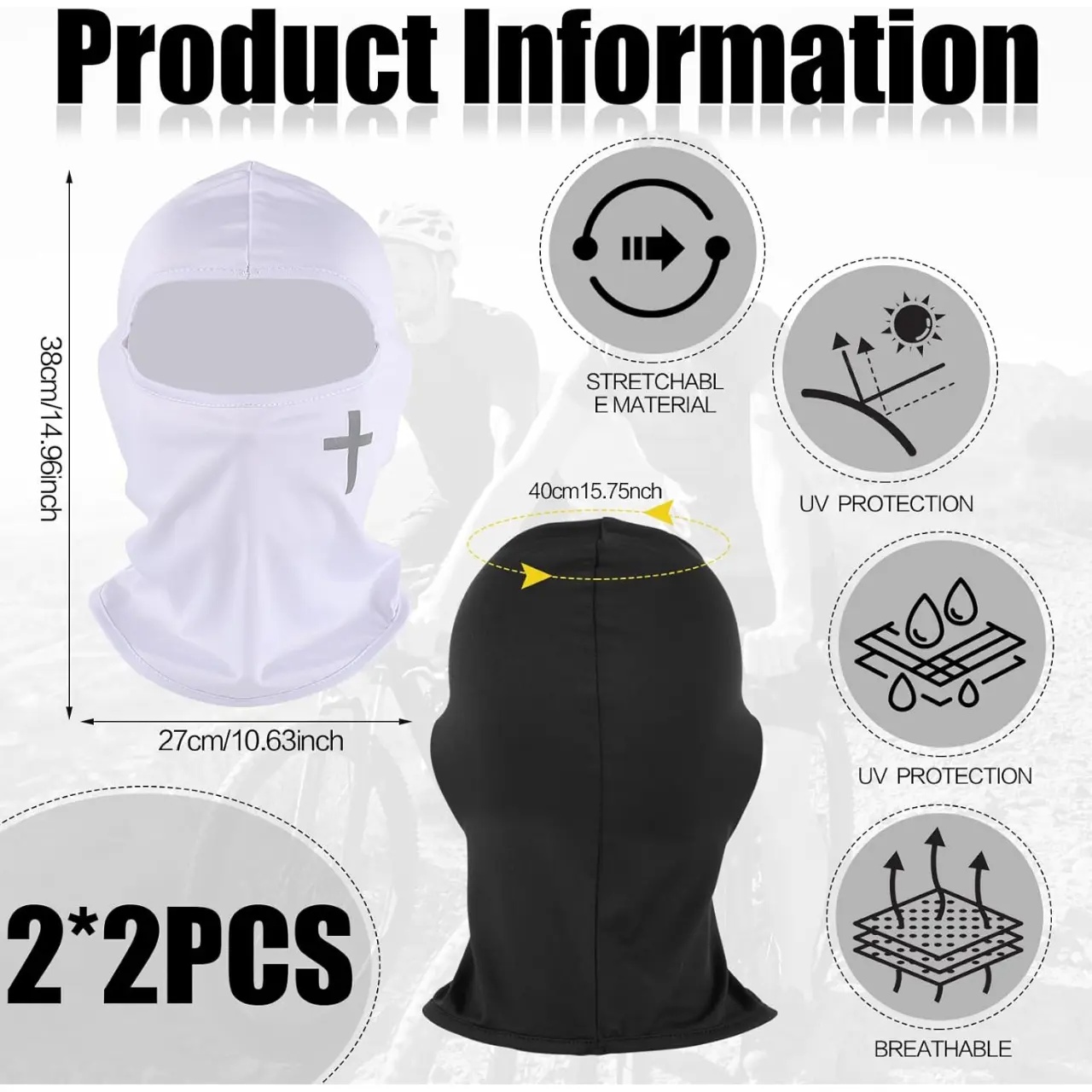 قطعتان من قناع الوجه الكامل لل - مراجعة Balaclava Ski Mask وسعره