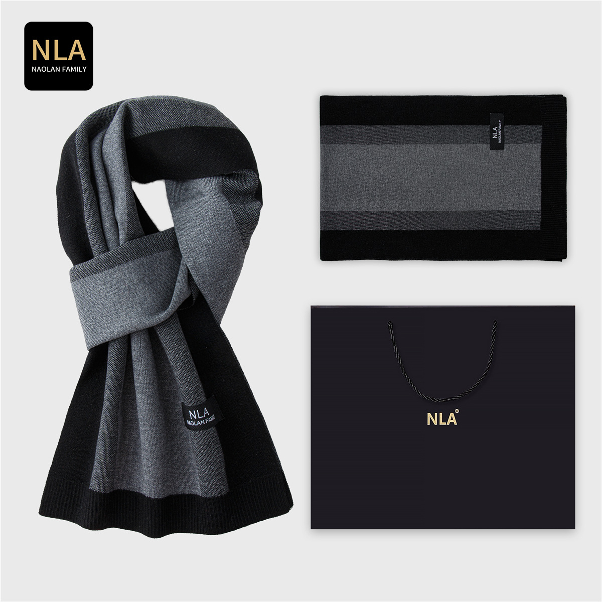 هدية صندوق محبوك الرجال وشاح م - مراجعة Wool Scarf Men وسعره