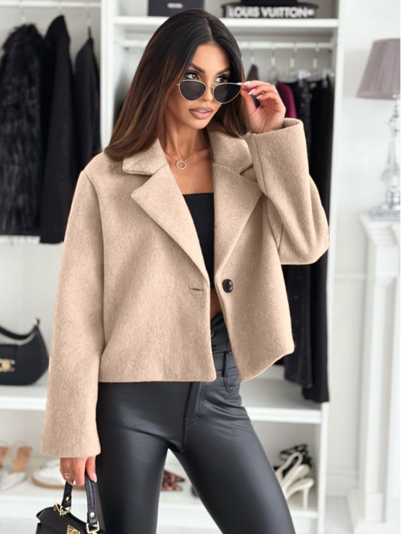 معطف مقصوص للنساء لخريف وشتاء  - مراجعة Wool Coat Peacoat وسعره