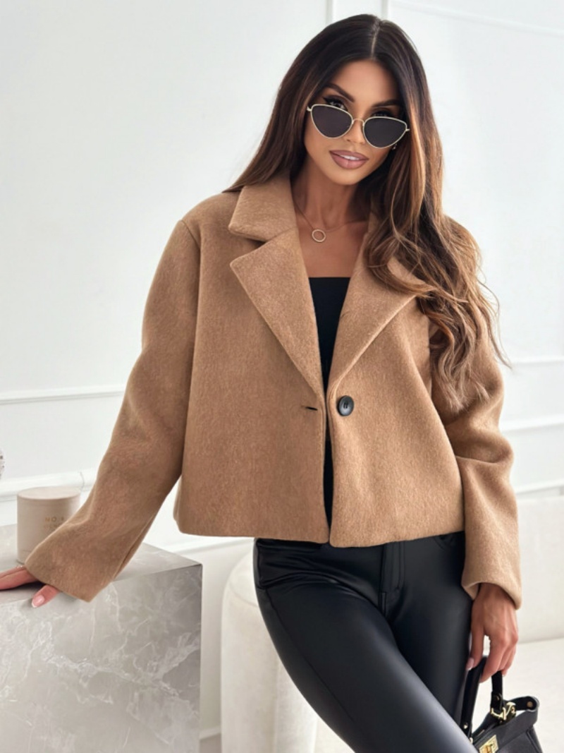 معطف مقصوص للنساء لخريف وشتاء  - مراجعة Wool Coat Peacoat وسعره