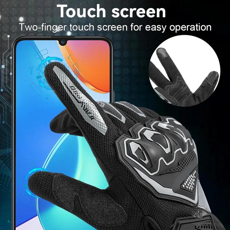 قفازات ركوب صيفية قابلة للتنفس - مراجعة Touch Screen Gloves وسعره